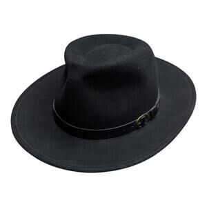 Bailey of Hollywood Briar Black Litefelt Wool Poet Outback Western Hat S
